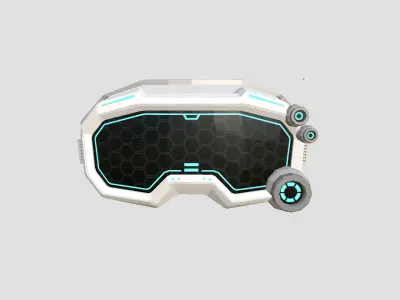 SciFi Glasses Low Poly A05 - Character Design Low-poly 3D model