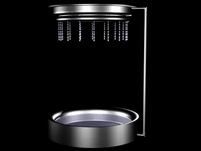 Animated Water Curtain 3D model