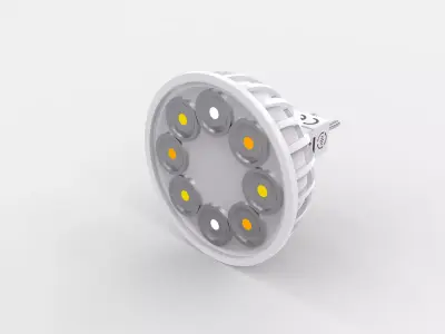 MR16 LED Spotlight Low-poly 3D model