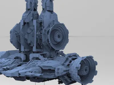 Sci-Fi Droid ship 8  3D model