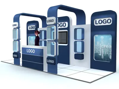 Exhibition Stand - ST0012 3D model