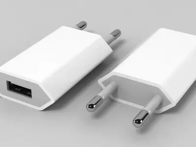 EU USB Power Adapter 3D model