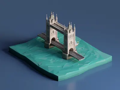 London Tower  Low-poly 3D model