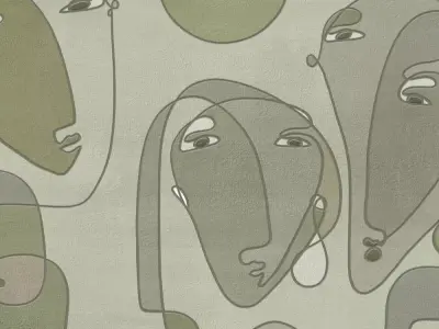 Abstract Line Faces Texture