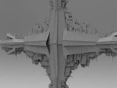 Pyramid Sc-Fi shapes City  3D model