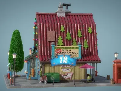 Cartoon House 18 3D model