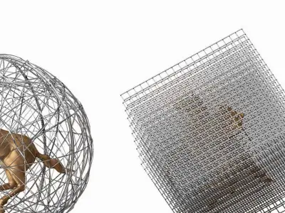 Combination Modern Sculpture 3D model