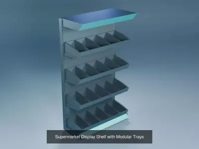 Supermarket product rack 3D Model Pack