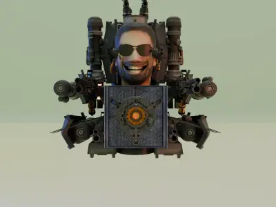 Flamethrower Skibidi Toilet  3D model