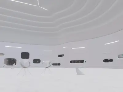 Sci-Fi Futuristic Exhibition Hall 3D model