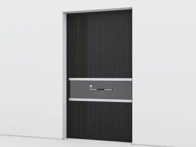 Aluminium door 80 3D model