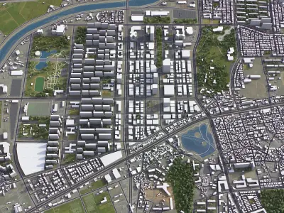 Gwangju Low-poly 3D model