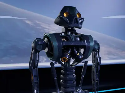 sci fi android  robot 3D model