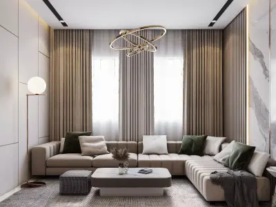 Modern Living Room 3D model