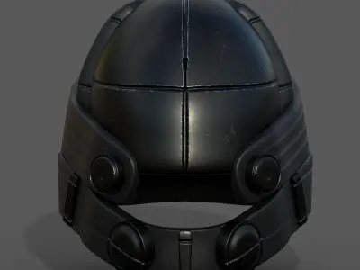 Helmet military combat soldier armor  Low-poly 3D model 4