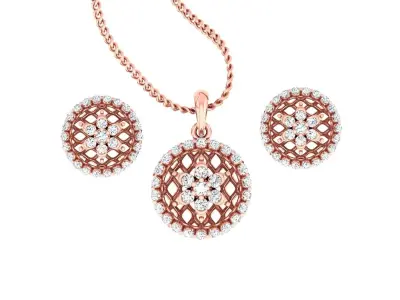 Light wt Pendant Earrings Set 3dm stl obj mtl gltf glb renders  3D print model