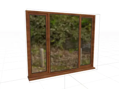 Panel window Free low-poly 3D model