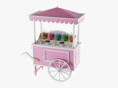  Candy Cart Gumball Machine And Cakes 