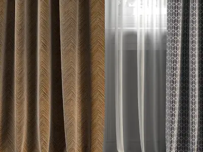 Curtain Set 293 3D model