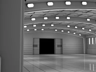 Sci Fi Warehouse 3D model
