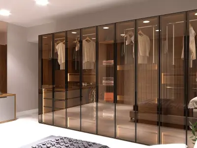  ALUMINUM DOOR WARDROBE 3D model