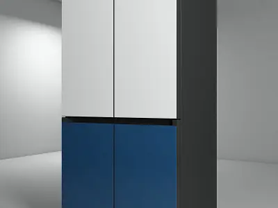 SAMSUNG BESPOKE REFRIGERATOR GLAM NAVY 4 DOORS 3D model