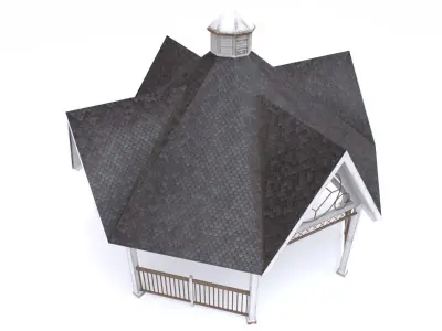 Park Pavilion Shelter Low-poly 3D model