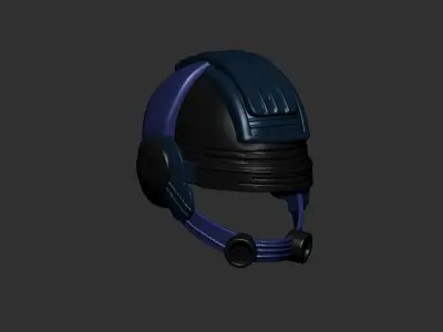 helmet high poly sculpt 3d printable  3D model 129