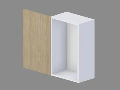 Kitchen Upper Cabinet 50 cm Low-poly 3D model