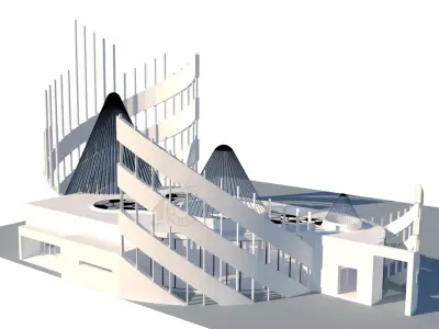 Contemporary Parametric Building Concept 3D model
