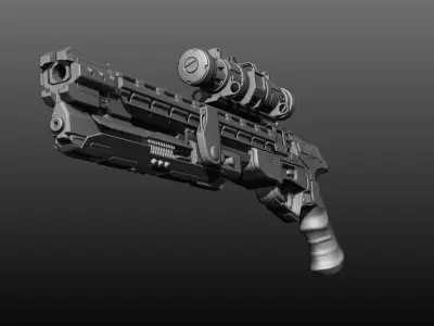 Sci-Fi Weapon 3D model