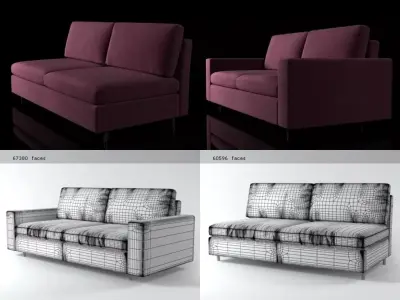 Air sofa 180 3D model