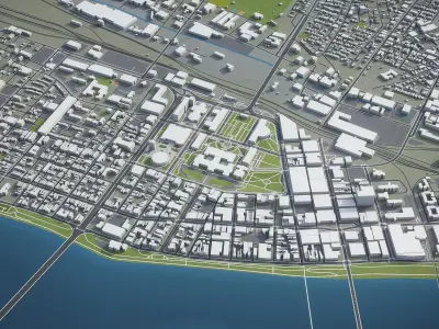 Harrisburg  Low-poly 3D model