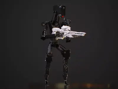 Sci-fi Robot Combat Low-poly 3D model