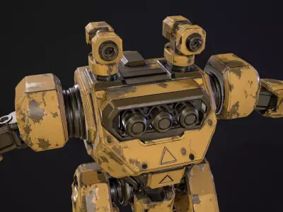 Heavy Industrial Robot Low-poly 3D model