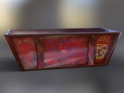 dumpster model Low-poly 3D model