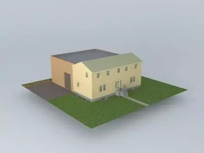 House and shop Free 3D model