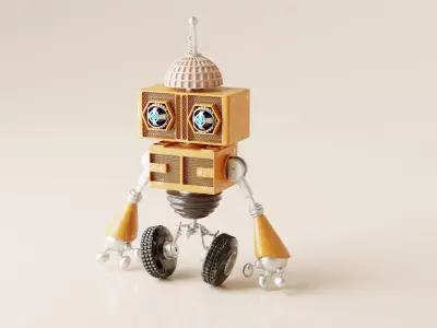 Robot V15 Low-poly 3D model