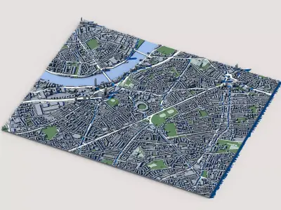 Kia Oval London Surrey County Cricket Ground Kennington Stadium  3D model