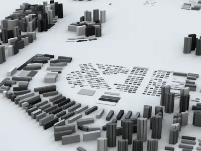 Wuhan Streets and Buildings 3D model