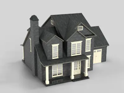 British House Design 14T1 Low-poly 3D model