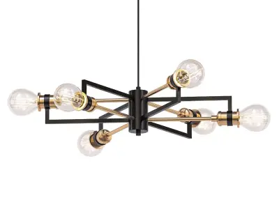 Tommie Dimmable Sputnik Modern Linear Chandelier 3D model