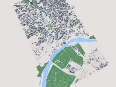 New Delhi City India 3D model