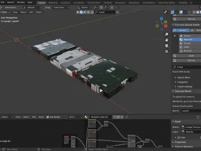 SPECIAL Sci-fi Panel Maker BLENDER KIT and SVG paths Low-poly 3D model