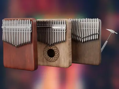 Kalimba set 3D model