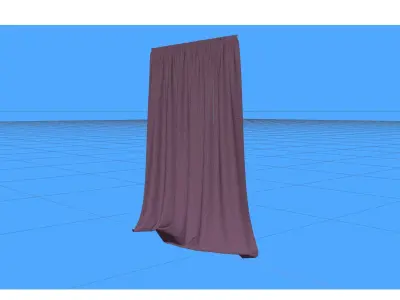 Curtain purple 3D model