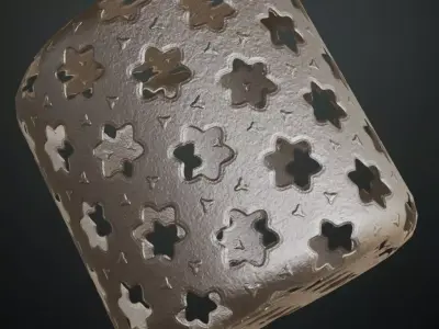 Pattern Metal Grill Transparent PBR Seamless Texture