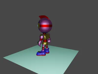 New Robot model Low-poly 3D model