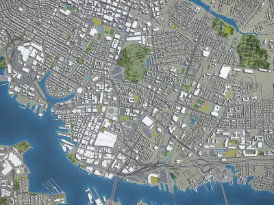 Virginia Beach - Norfolk - Newport News Metropolitan Area 3D Model Pack