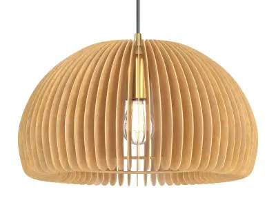 Wood Down Lighting Pendant  Low-poly 3D model